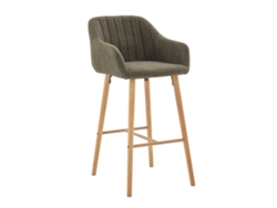 Taburetes De Bar Altos 2 Pcs - Estilo Europeo, Respaldo Y Reposabrazos, Asiento Lino - Verde