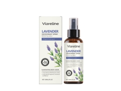 Desodorante antitranspirante en spray con aroma a lavanda.