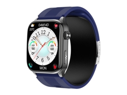 Reloj inteligente S101 de cuero marrón con pantalla AMOLED de 2,06 pulgadas y bomba de aire, prueba de ECG EDA, llamadas Bluetooth, Mdug