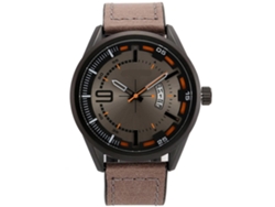 Reloj De Pulsera Para Hombre Con Dial De Calendario Moda Correa De Cuero