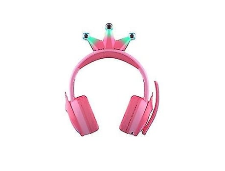 Auriculares Bluetooth YDCY luminosos Little Crown para niños