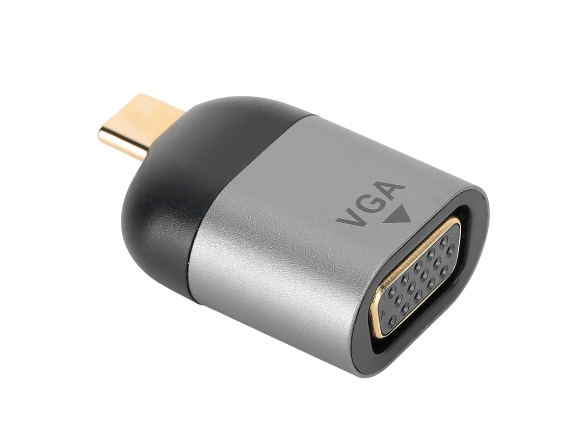 Adaptador Convertidor De Vídeo Usb-c Macho A Vga Hembra Db15p Para Windows Y Android