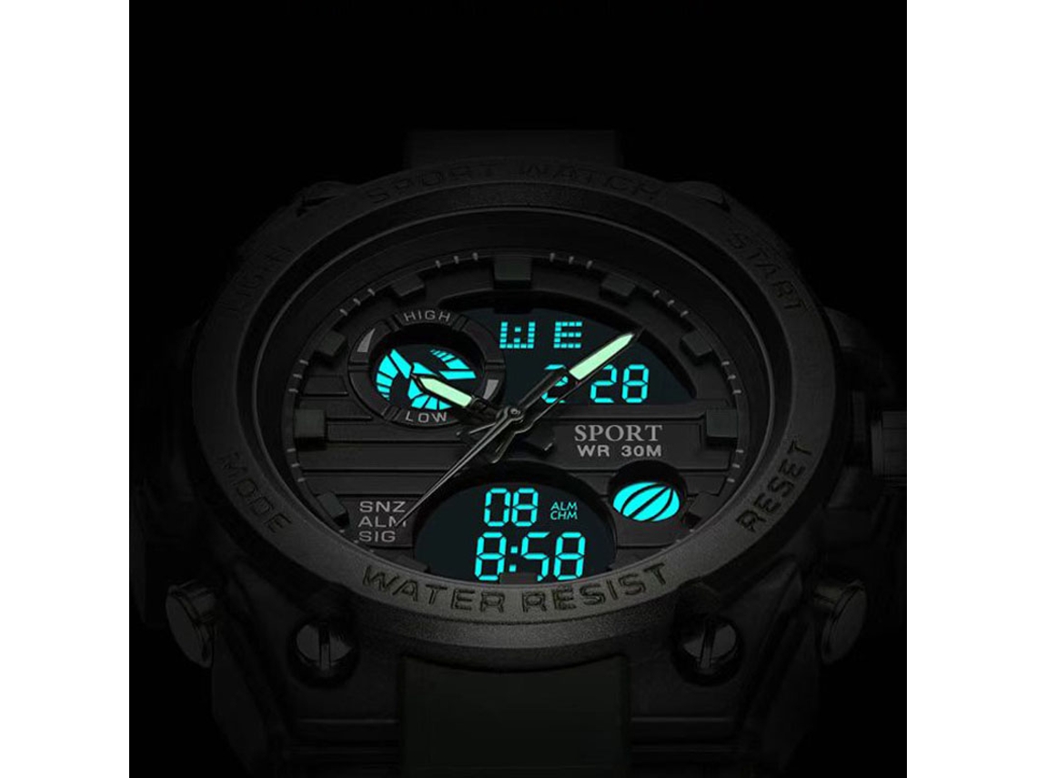 Reloj Deportivo Digital De Cuarzo Para Hombre, Color Negro