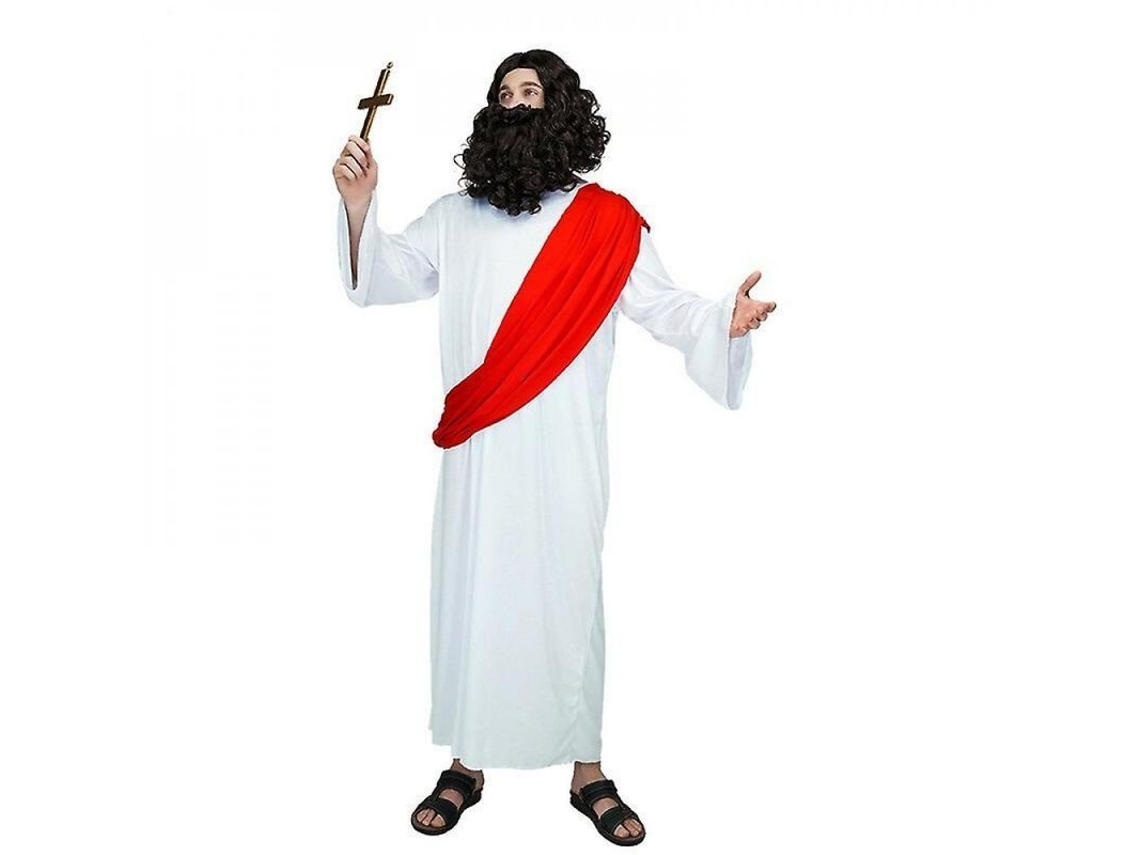 2026-traje De Jesús Para Hombres Disfraz Bíblico Adulto Con Túnica Y Faja Roja De Fiesta De Disfraces
