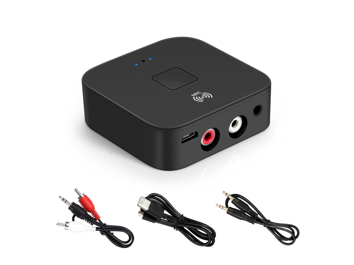 Adaptador Receptor De Audio Bluetooth 5.0 Para Altavoces Con Entradas Aux De 3,5 Mm O Rca