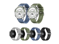 Correa Nailon Y Cuero Sintético Verde 46 Mm Para Huawei Watch Gt4