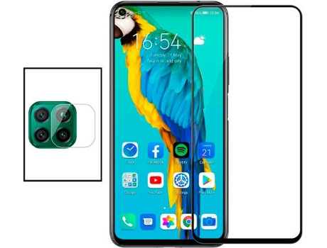 Kit Protector de Cámara Trasera Huawei P40 Lite PHONECARE y Cristal Templado 5D Full Cover