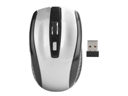 Ratón Óptico Inalámbrico Para Portátil Con Dpi Ajustable De 250 Hz A 1600 Ppp, Diseño Ergonómico, Color Plata.