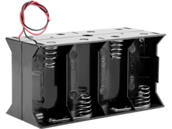 Caja Portapilas De 12 V Con Capacidad Para 8 Pilas De 1.
