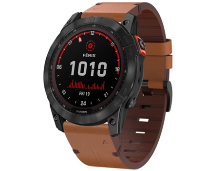 Correa de reloj inteligente para Amazfit Falcon de 22 mm con hebilla de metal de liberación rápida de cuero (marrón)