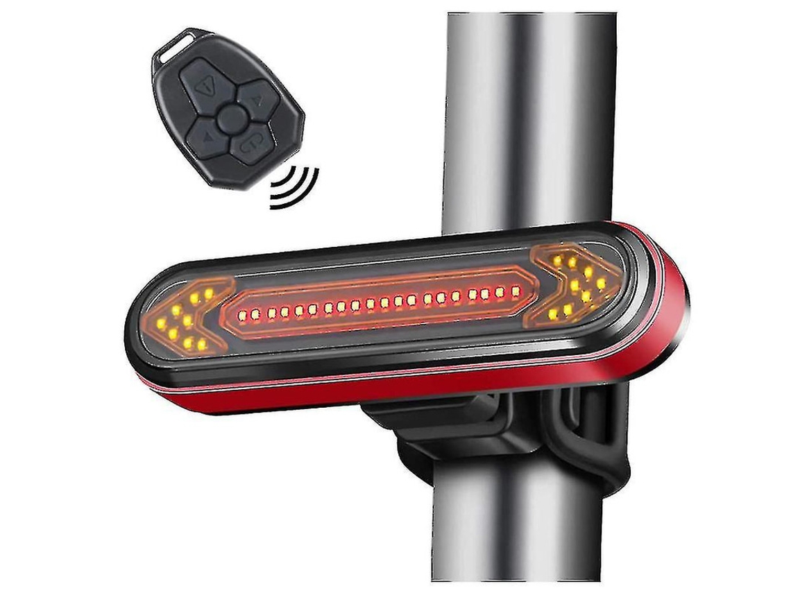 Conjunto Luz Bicicleta Trasera Control Remoto Señal Dirección Roja Yizhood