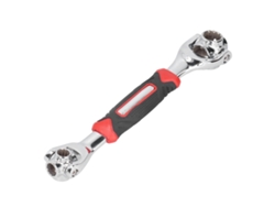 Llave Multifuncional 8 En 1, Roja Y Negra, Herramienta De Mano Para Reparaciones Eléctricas, Portátil.
