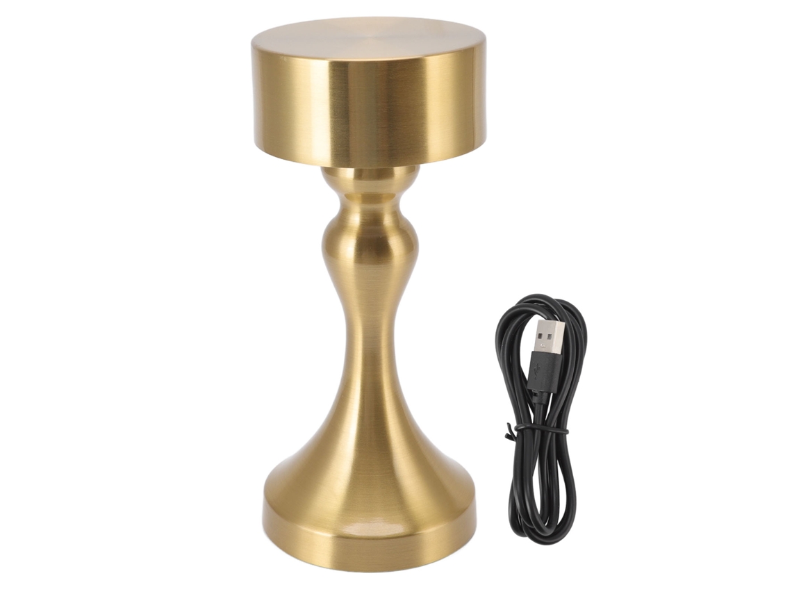 2026-lámpara De Mesa Led Recargable De Alta Brillo Con Batería Resistente A Impactos Proceso De Electroplado Oro B744