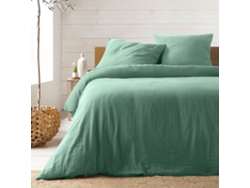 Juego de cama de gasa de algodón salvia 240 x 220 cm Promo Linge