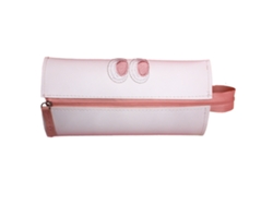 Estuche de lápices divertido plegable en forma de monstruo con abertura amplia, bolsa de cuero para material escolar