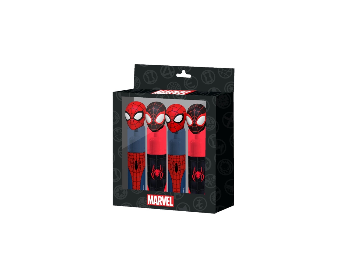 Marvel Spider-Man Peter Pack de 4 marcadores fluorescentes, rojo Karactermania