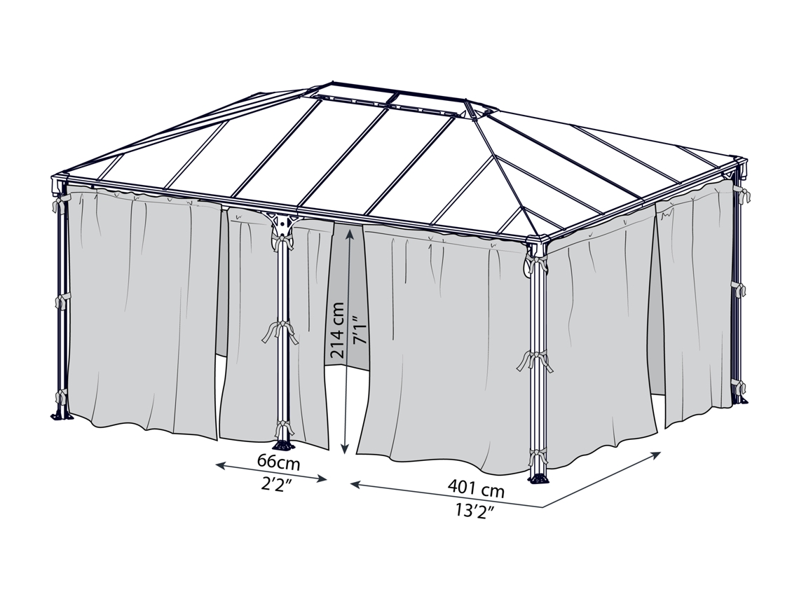 CANOPIA Mosquitera para Cenador Milán y Martinica 4,7X2,2 m