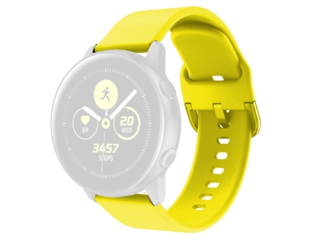 Correa de Silicona diseño de hebilla cuadrada para Samsung Galaxy Watch 5 40mm/44mm/Watch 5 Pro 45mm/Watch4 40mm/44mm/Watch4 Classic 42mm - amarillo