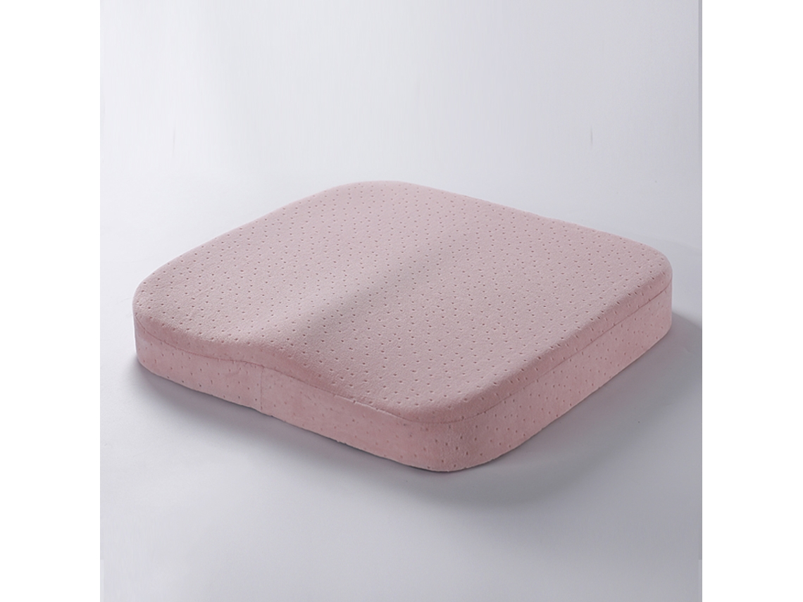 Almofada De Espuma Viscoelástica Chrui Para Cadeira, Em Veludo, Para Alívio Da Dor Nas Costas (rosa)