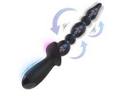 Vibrador Anal De Silicona A Prueba De Agua Con 10 Modos De Vibracin Para Adultos (negro)