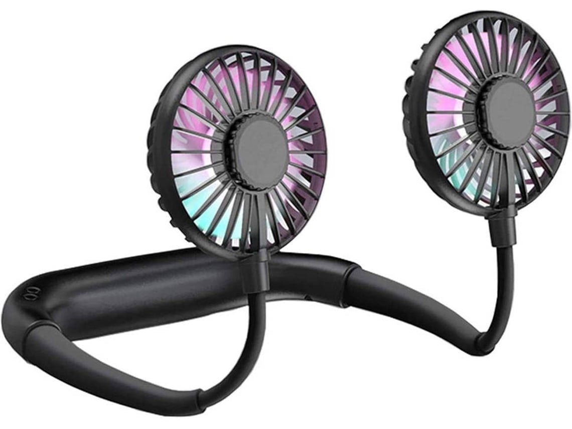 Usb | Tipo C - Ligero Ventilador Tipo Collar, Recargable Por Usb, Cuenta Con Una Batería Reemplazable De 2000 Mah Que Permite Un Uso Prolong