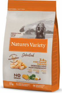 Natures Variety Selected pienso para perros adultos con pollo campero deshuesado 12 kg seco