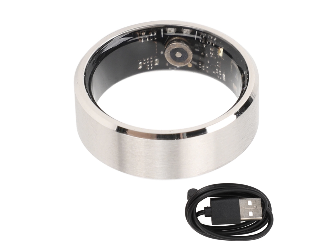 Anillo inteligente con monitor de salud, resistente al agua hasta 50 m, para dormir, deportes y natación, talla 8.