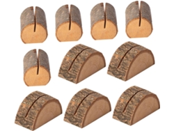 Juego 10 Soportes Postales Madera Fotos Ideales Manualidades Niños Niñas Base Clip