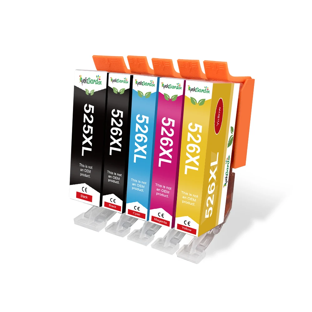 5 Cartuchos Xl N.° 525 526 Para Canon Pgi 525xl Cli 526xl Para Pixma Ip4850 Ip4950 Ix6550 Mg5150 Mg5250 Mg5350 Prn
