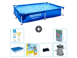 Bestway Piscina Bestway Steel Pro Retangular - 221x150x43 Cm - 7-peças S60