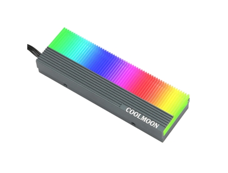 Disipador de calor para SSD M.2, disipador de calor de disco duro RGB de interfaz Dual, radiador SSD de 5V y 3 pines con cojín