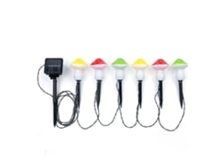 2026-6pcs Luces De Cadena De Hongos Solares Ip65 Impermeables Led Para Jardín Patio Cesped Camino Decoración Exterior
