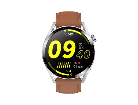 Smartwatch Ochstin 5HK3 Plus Bluetooth con pantalla redonda de 1,36'', Correa: Cuero (Plata)