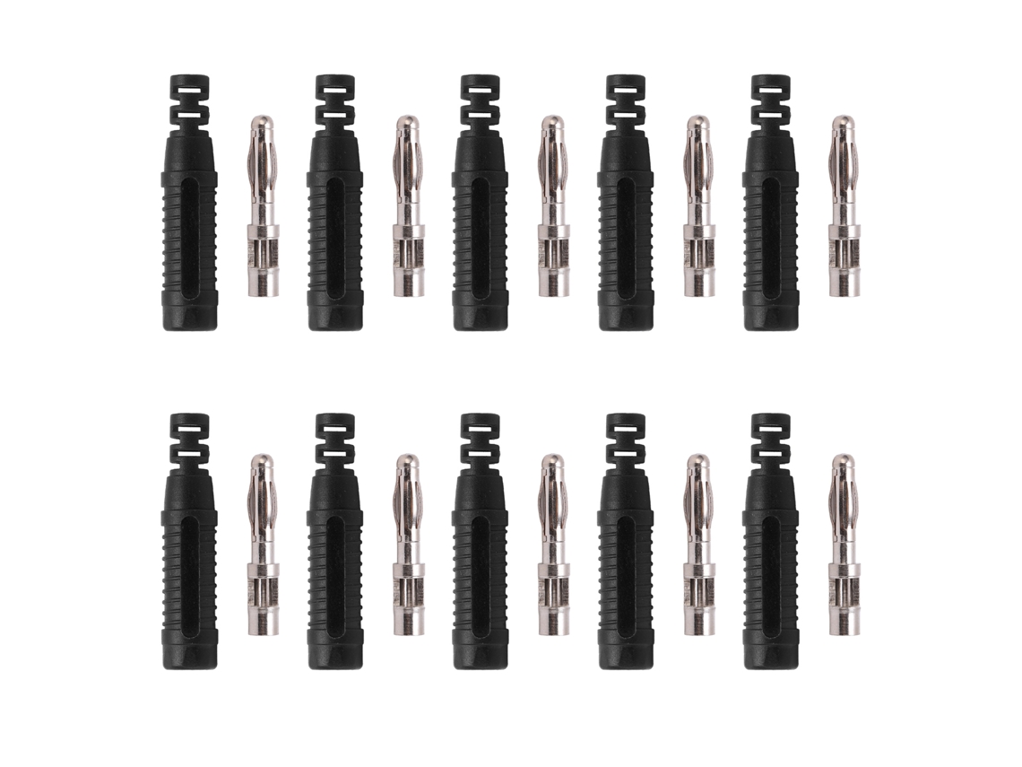 10 Unidades De Conectores Banana De Cobre Rojo De 4 Mm Con Carcasa Para Equipos De Prueba, Conector Macho Metálico