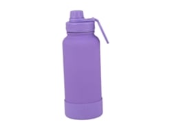 Botella de agua con soporte para teléfono, botella deportiva reutilizable para la oficina, ciclismo, yoga, rosa roja