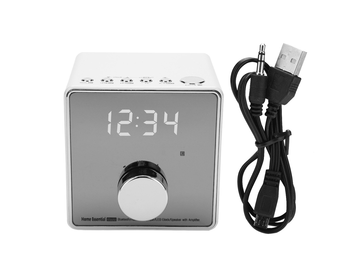 Altavoz Bluetooth con reproductor de música y despertador