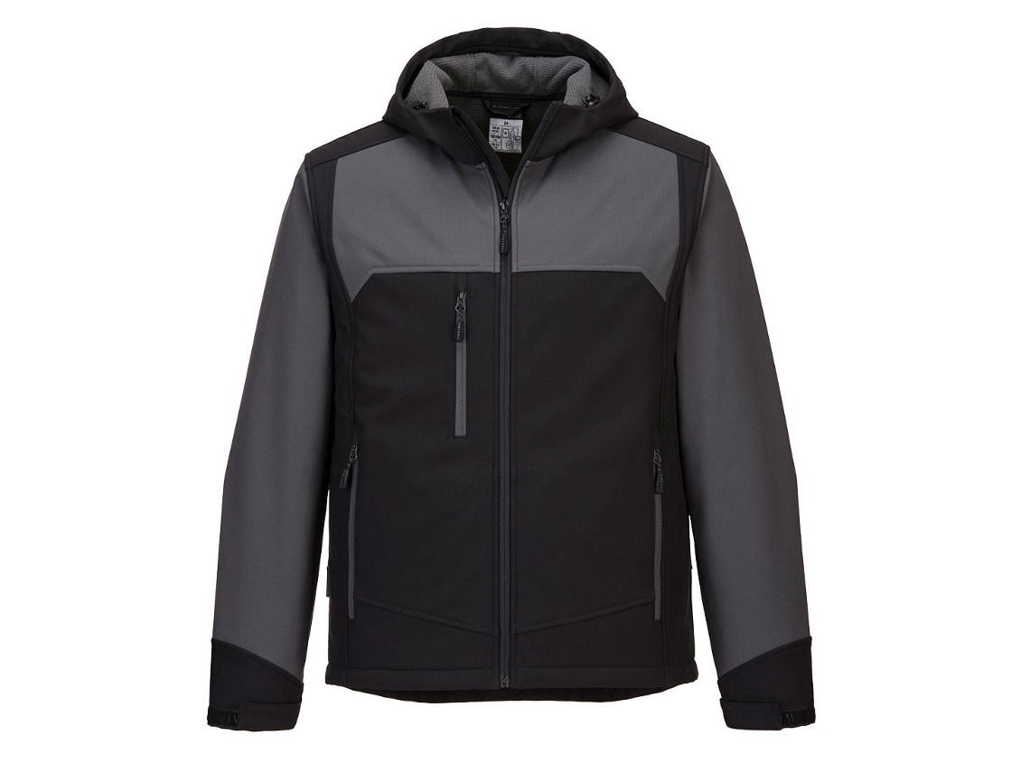 Chaqueta Softshell Con Capucha Kx3 - Resistente Y Funcional Negro / S