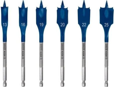 Conjunto de Brocas Planas BOSCH Expert Selfcut Speed - 13-16-19-20-22-25 mm - 6 Un para Conjunto de Taladros de Impacto