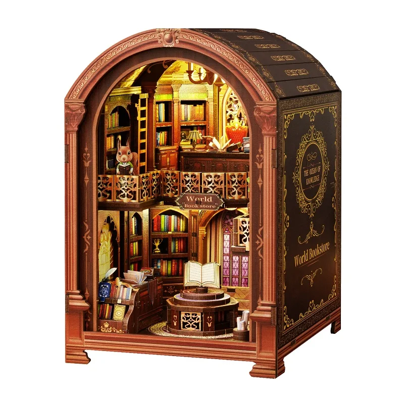 (xsl01-a) Juego De Muebles E Iluminación Para Casa De Muñecas De Madera Grande Para Armar Uno Mismo