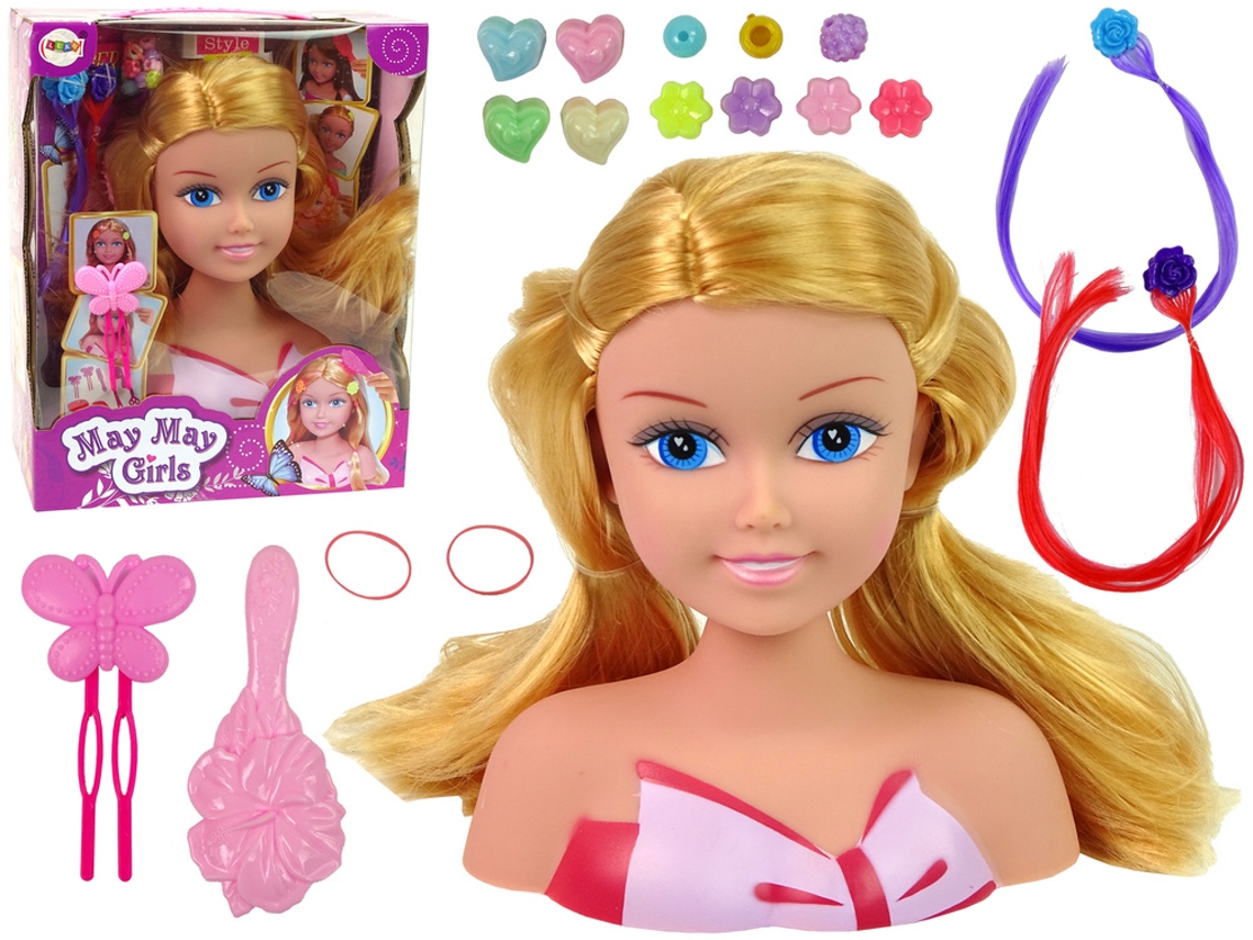 Accesorios para cabeza de muñeca, cuentas, clips, hilos de colores B.active