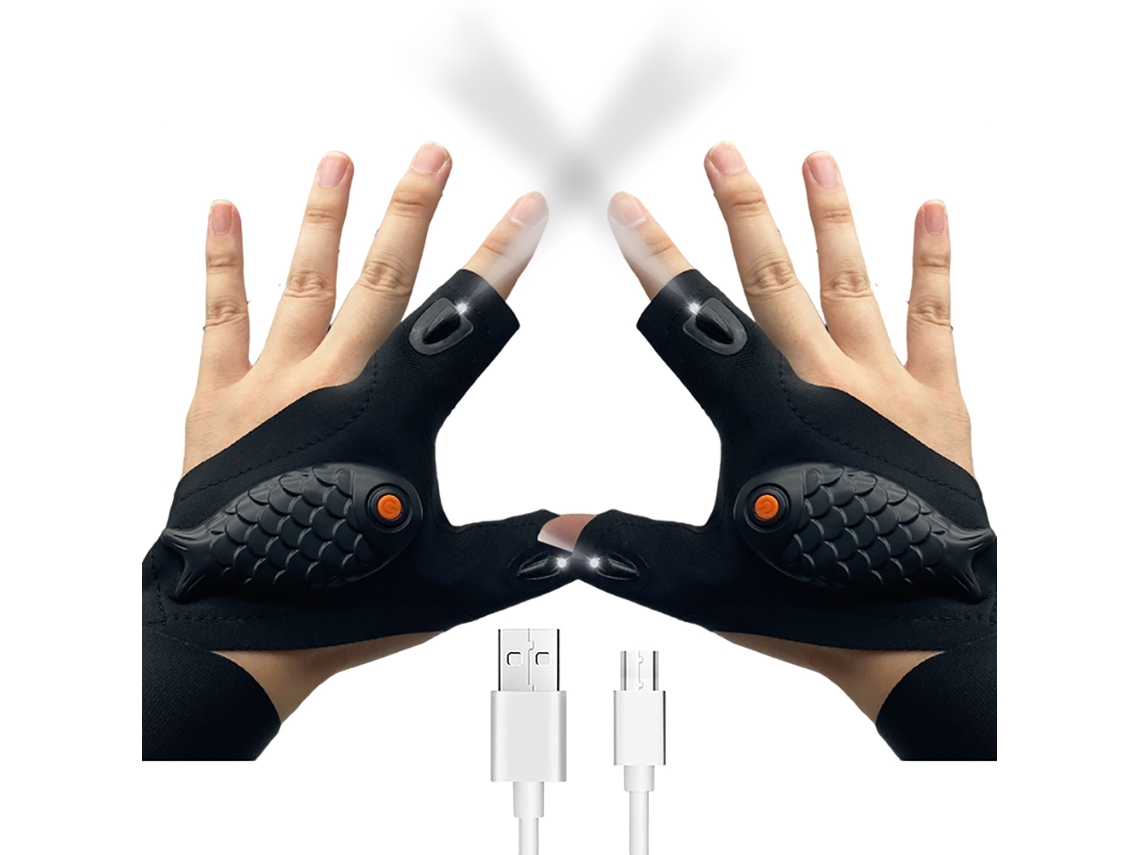 Danu26-guantes Con Linterna Led Para Pesca Al Aire Libre De Noche Reparación Camping Herramientas Regalos Navideños