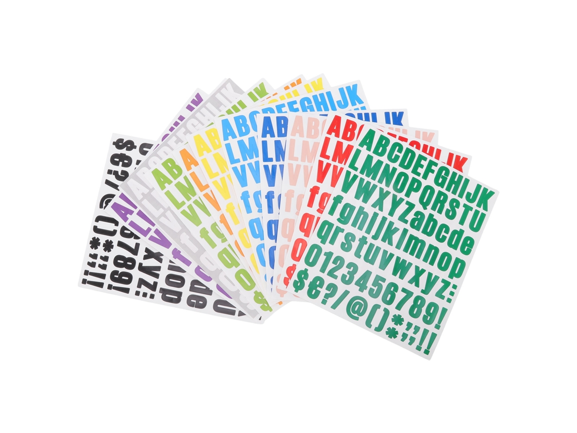 12 letras termoadhesivas de 12 colores resistentes al desgaste para ropa