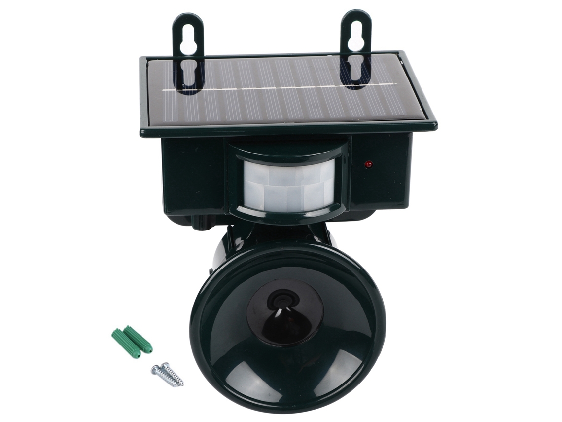 Repelente Solar Ultrasónico Con Sensor De Movimiento Pir Para Ahuyentar Pájaros, Perros, Ratas Y Otras Plagas.