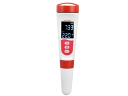 Medidor de pH portátil Primerox con pantalla LCD para agua potable, piscicultura, laboratorios y agricultura.