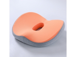 Cojín De Asiento De Espuma Viscoelástica Para Silla De Oficina Alivia Eficazmente La Ciática (gris Y Naranja) Gertiz