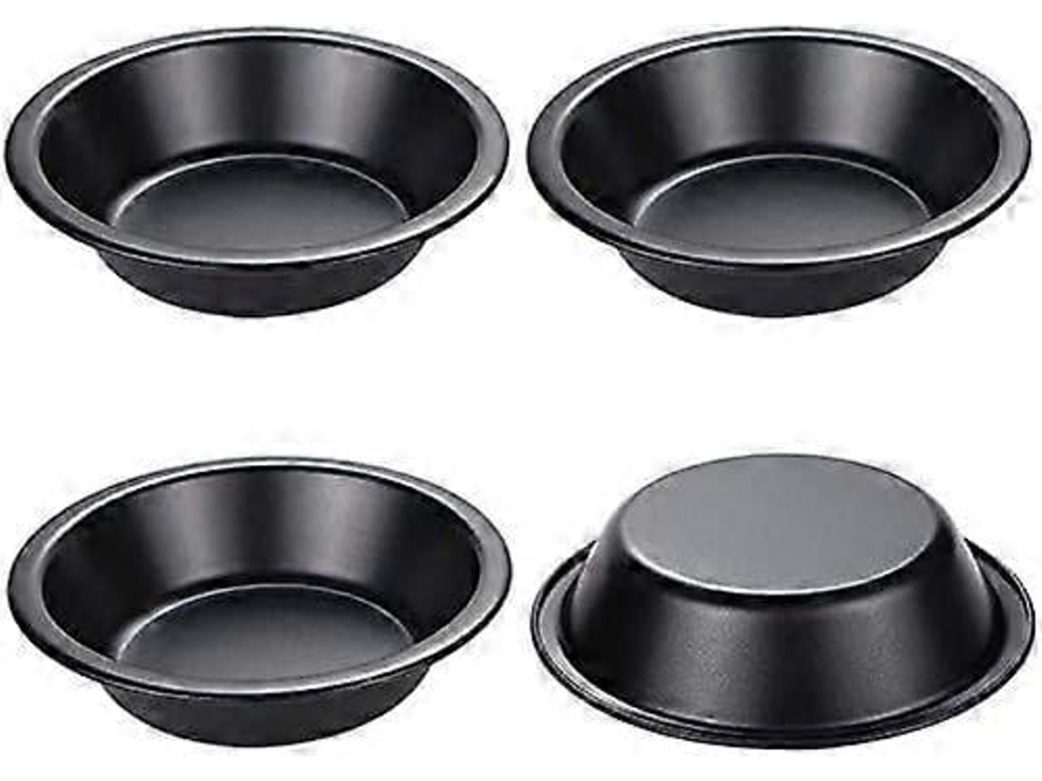 Juego de 4 mini moldes para quiche de 12 cm de diámetro y antiadherente, forma Chaberlu