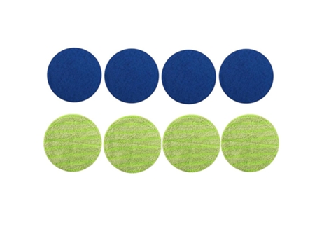 Acessórios de Aspirador Paquete de 8 almohadillas de repuesto para fregona eléctrica inalámbrica azul + gris fregona eléctrica inalámbrica