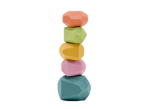 Bloque de Construcción Nórdico Jenga Arco Iris Bebé de Madera Creativo Mi