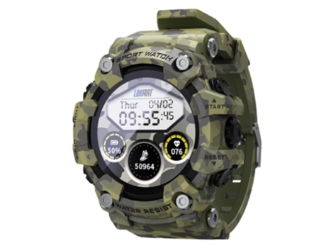 LOKMAT Attack Smartwatch Esfera Verde 44Mm Tpu Pulsera Smartwatch