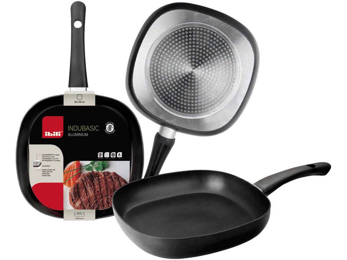 Grill IBILI Indubasic Antiadherente apto para inducción (26x26 cm) libre de PFOA